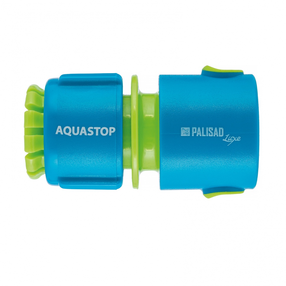 Соединитель пластмассовый, быстросъемный для шланга 1/2, аквастоп, Luxe Palisad (66472)