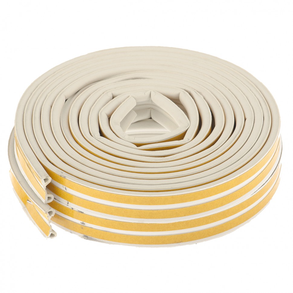 Уплотнитель, 12 м, профиль "P", белый Сибртех (93945)