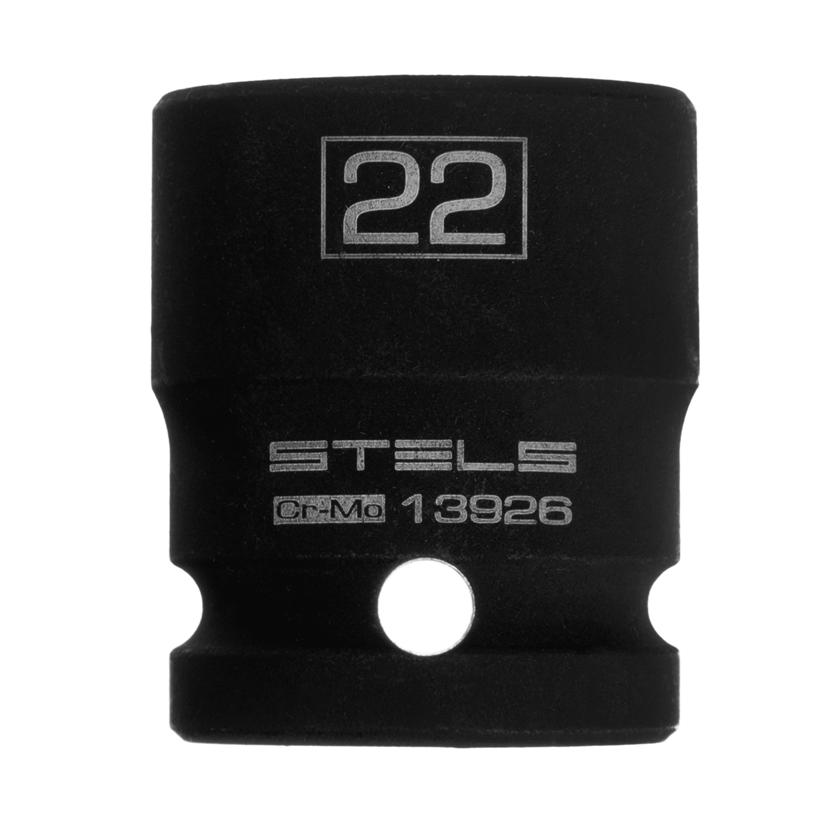 Головка ударная шестигранная, 22 мм, 1/2, CrMo Stels (13926)