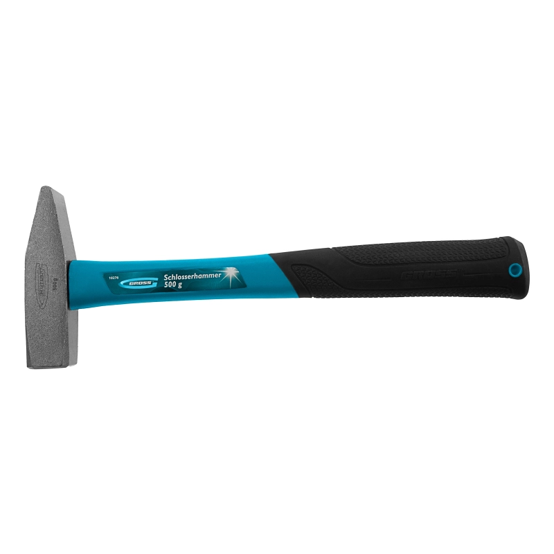 Молоток слесарный, 500 г, квадратный боек, фибергласовая обрезиненная рукоятка Gross (10276)