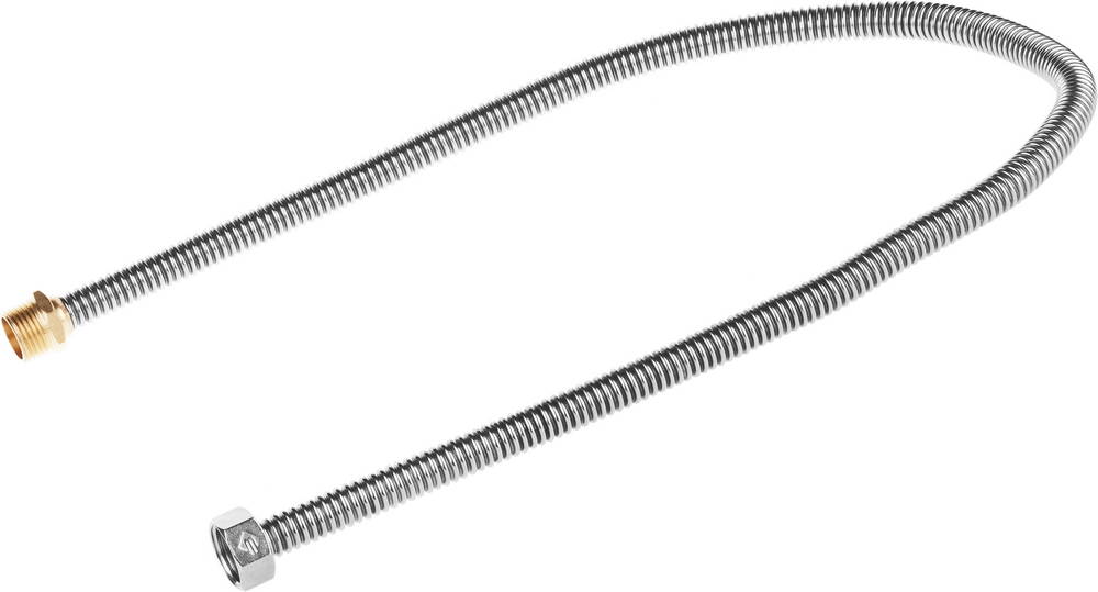 ЗУБР 1/2″, 0.8 м, гайка-штуцер, сильфонная подводка для воды (51011-G/S-080)