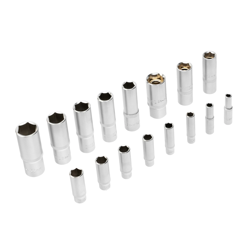 Набор инструментов, 1/2", 1/4", CrV, S2, пластиковый кейс, 109 предметов Denzel (15814)