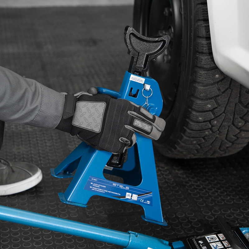 Подставки под автомобиль регулируемые, 3 т, H подъема 280-430 мм, 2 шт, Stels (51627)