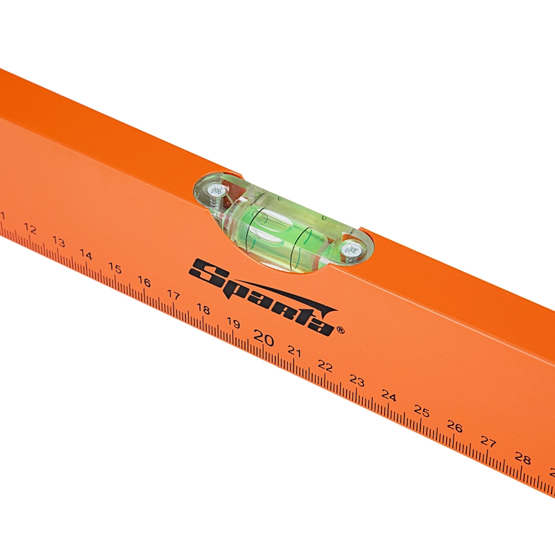 Уровень алюминиевый, 400 мм, 3 глазка, желтый, линейка Sparta (330205)