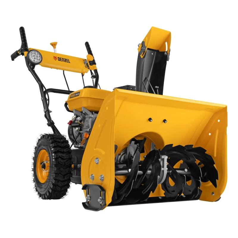 Гибридная снегоуборочная машина с функц. подметания SWB-600, 212 сс, руч. старт, 2 насадки Denzel (97661)