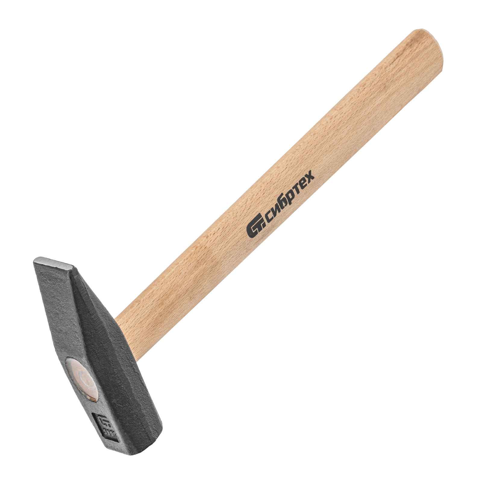 Молоток слесарный 500 г, квадратный боек, деревянная рукоятка Сибртех (10217)