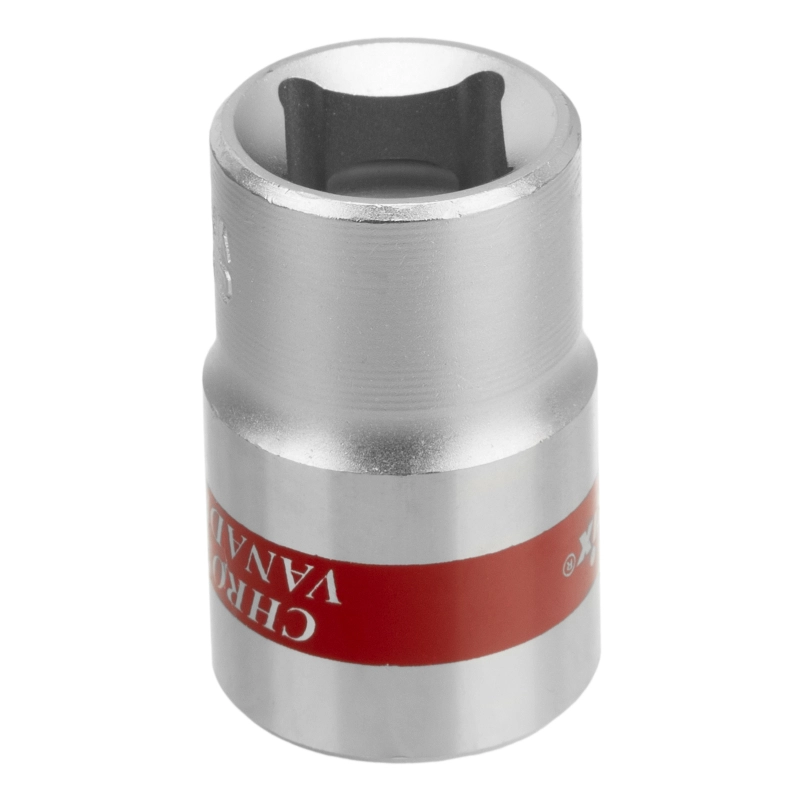 Головка торцевая, 17 мм, двенадцатигранная, CrV, под квадрат 1/2, хромированная Matrix (13690)