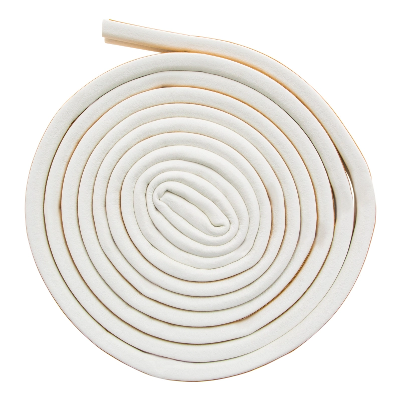 Уплотнитель резиновый, 6 м, профиль "D", белый Сибртех (88915)