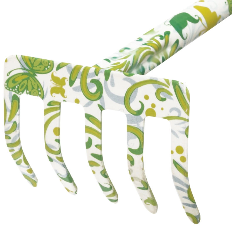 Грабли 5 - зубые, 85 х 310 мм, стальные, пластиковая рукоятка, Flower Green, Palisad (62039)