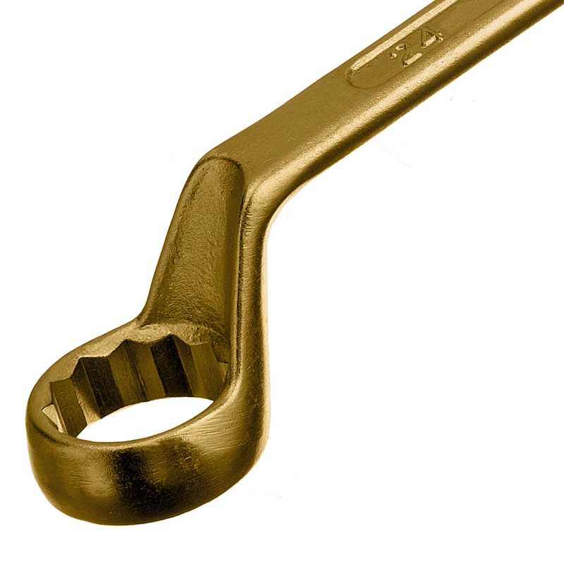 Ключ накидной, 22 х 24 мм, желтый цинк Сибртех (14632)