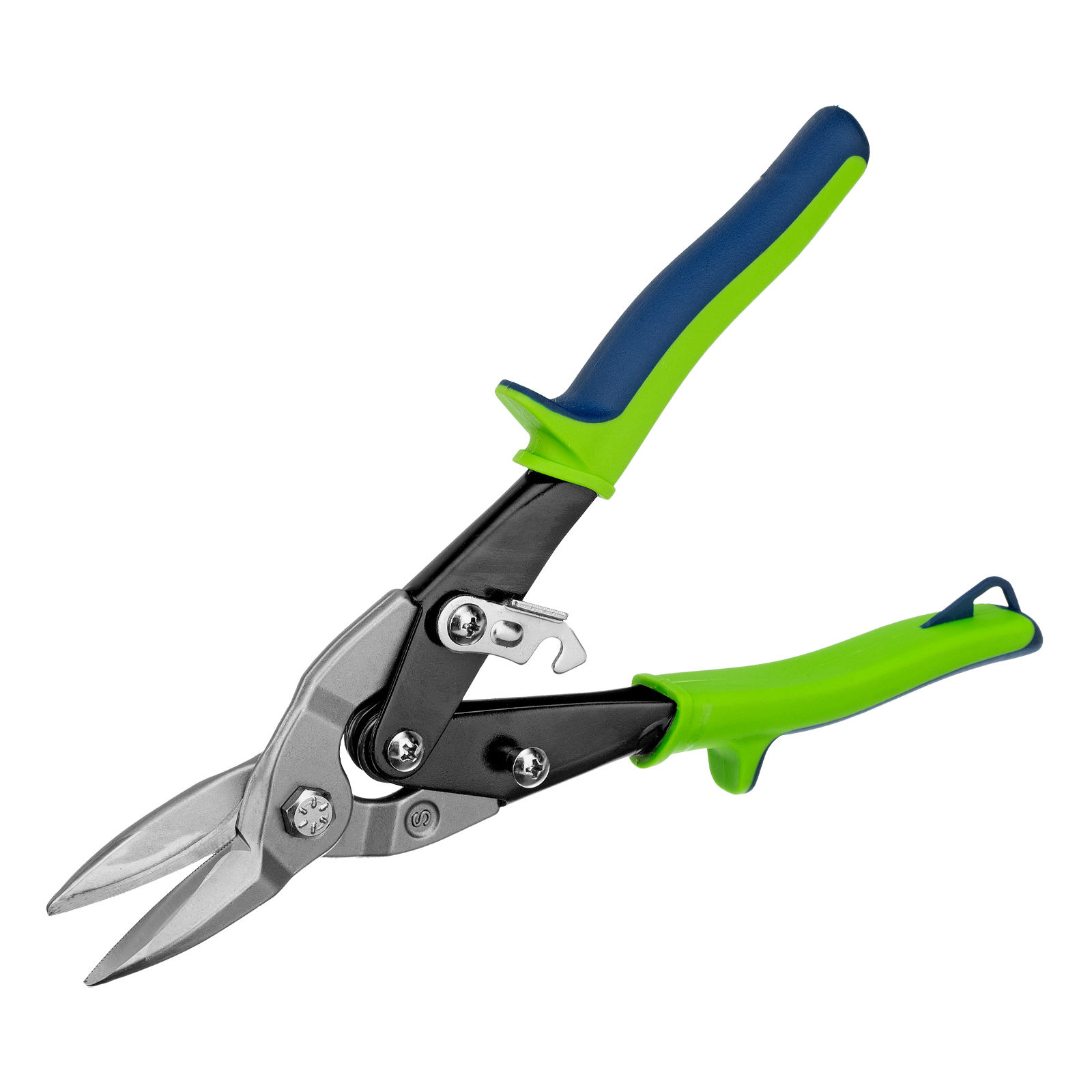 Ножницы по металлу, 250 мм, прямой рез, сталь С55, двухкомпонентные рукоятки СИБРТЕХ (78336)