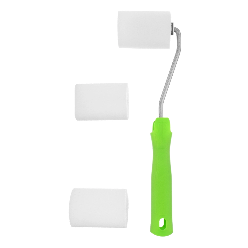 Валик "Поролон" с ручкой и 2 шубки 65 мм, D 42 мм, D ручки 6 мм Сибртех (80440)