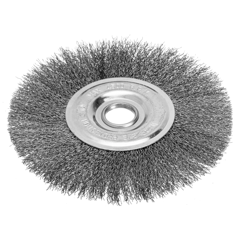 Щетка для УШМ, 175 мм, посадка 22.2 мм, плоская, витая проволока 0.3 мм Сибртех (746667)