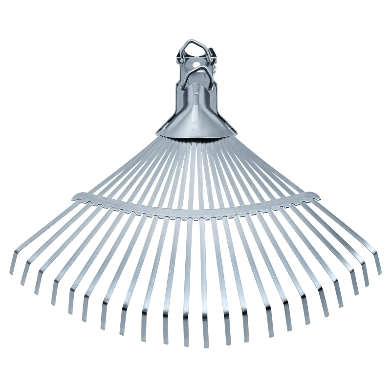 Грабли веерные стальные, 450 мм, 22 плоских зуба, регулируемая тулейка, без черенка, Palisad (617025)