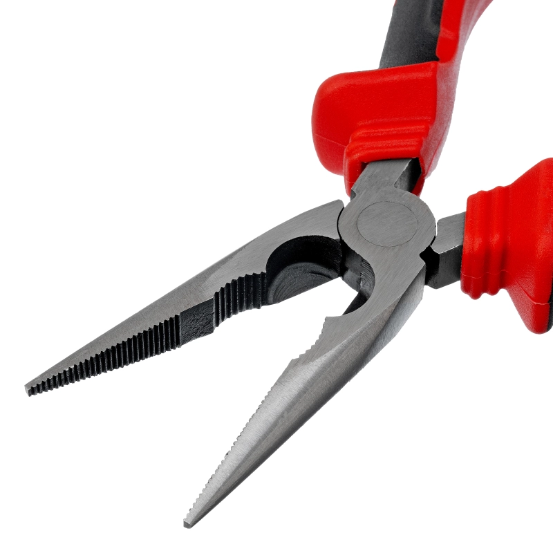 Длинногубцы прямые, 180 мм, хром-ванадий, двухкомпонентные рукоятки Matrix (17310)