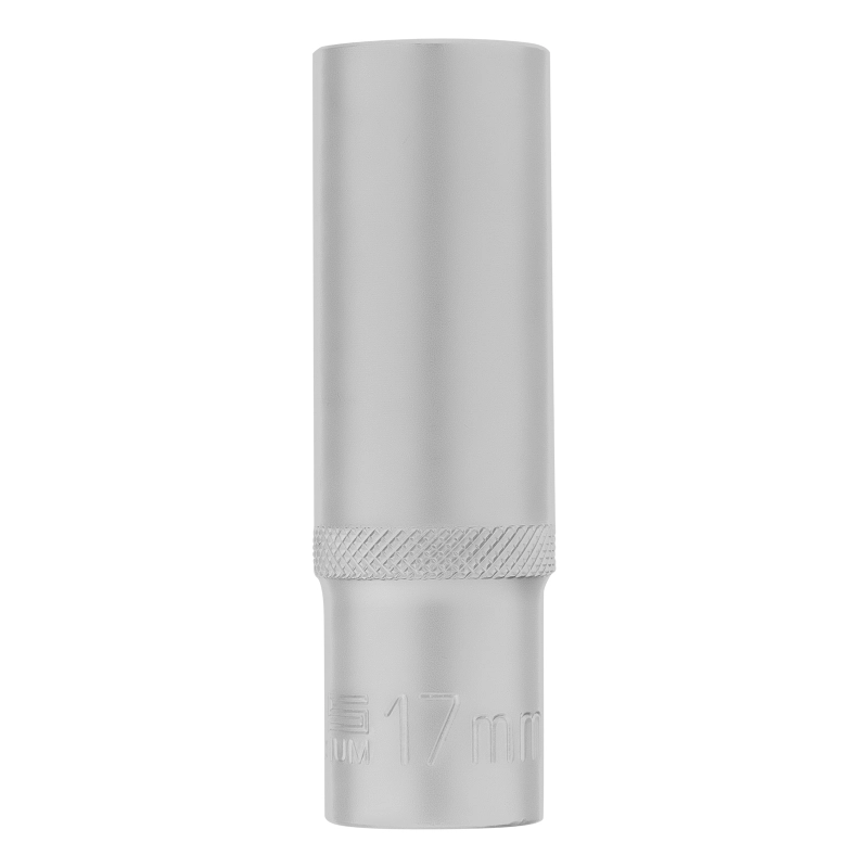 Головка торцевая удлиненная, 17 мм, шестигранная, CrV, под квадрат 1/2 Stels (13849)