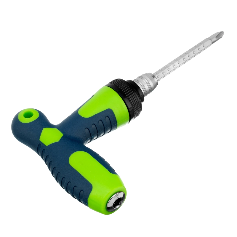 Отвертка реверсивная Т-образная комбинированная PH2/SL6, CrV Сибртех (13364)