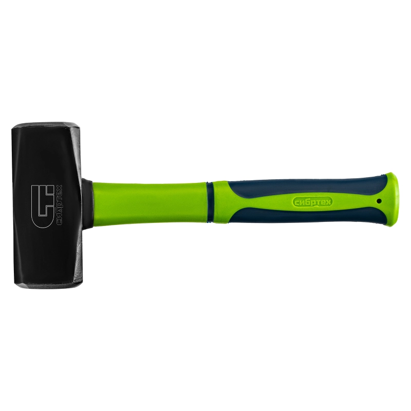 Кувалда, 2000 г, фибергласовая обрезиненная рукоятка Сибртех (10918)