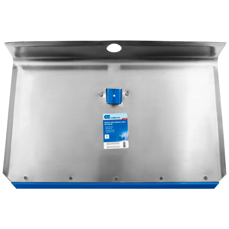 Лопата для уборки снега тротуарная, алюминиевая, 600 х 400 мм, без черенка, Сибртех (61541)