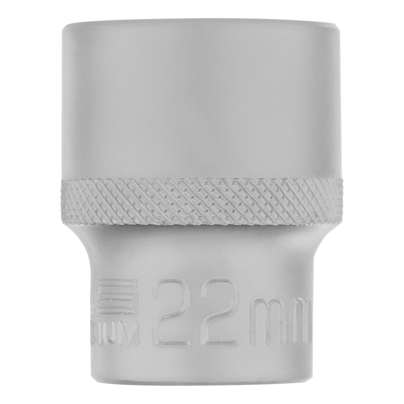 Головка торцевая, 22 мм, шестигранная, CrV, под квадрат 1/2 Stels (13833)