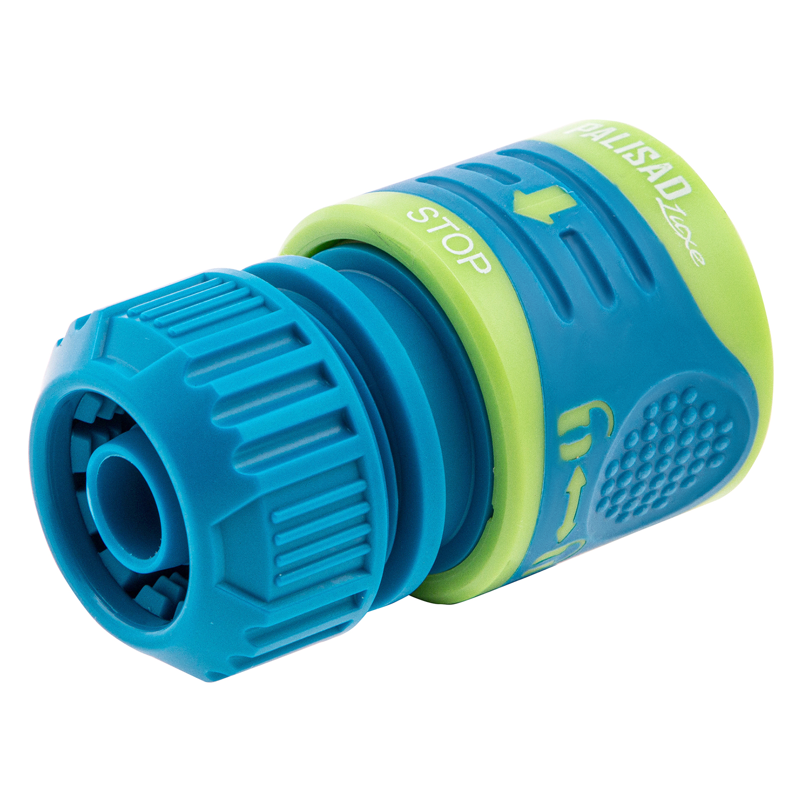 Соединитель для шланга 1/2, аквастоп, двухкомпонентный Palisad Luxe (66244)