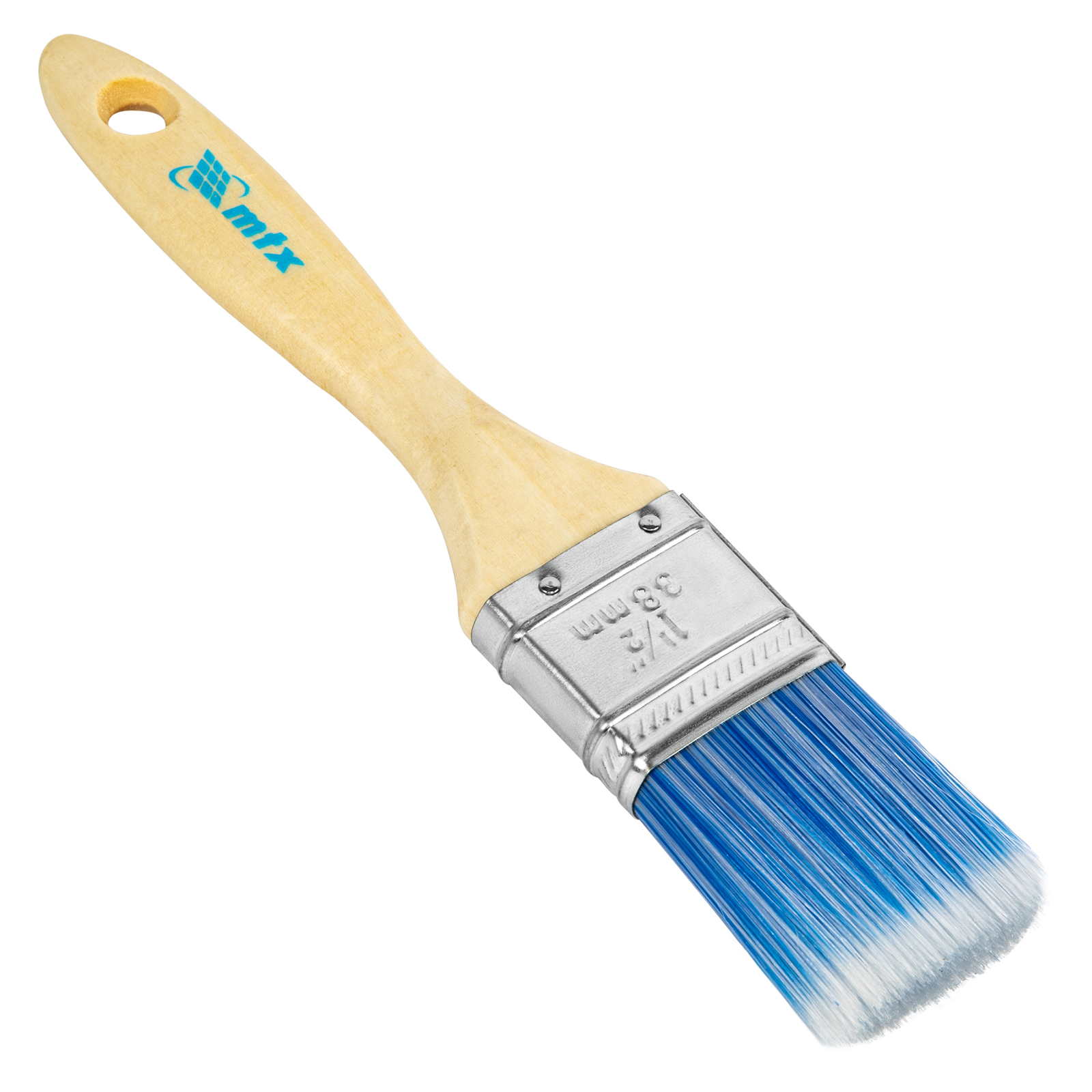 Кисть плоская "Евро" 1.5", искусственная щетина, деревянная ручка MTX (83070)