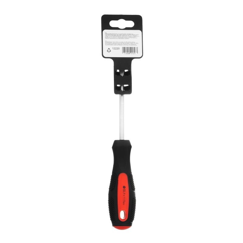 Отвертка Anti-Slip, SL6 х 100 мм, CrV, двухкомпонентная рукоятка Matrix (12220)