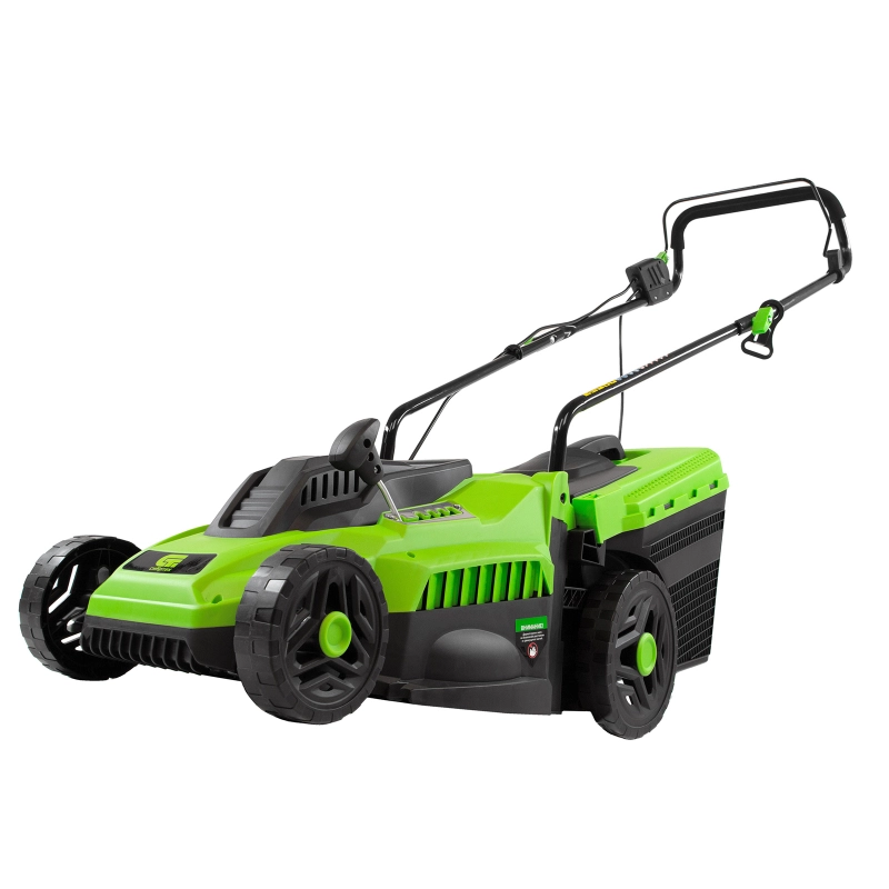 Газонокосилка электрическая L1500, 1500 Вт, ширина 33 см, 5 уровней, пластиковый травосборник 35 л Сибртех (96677)