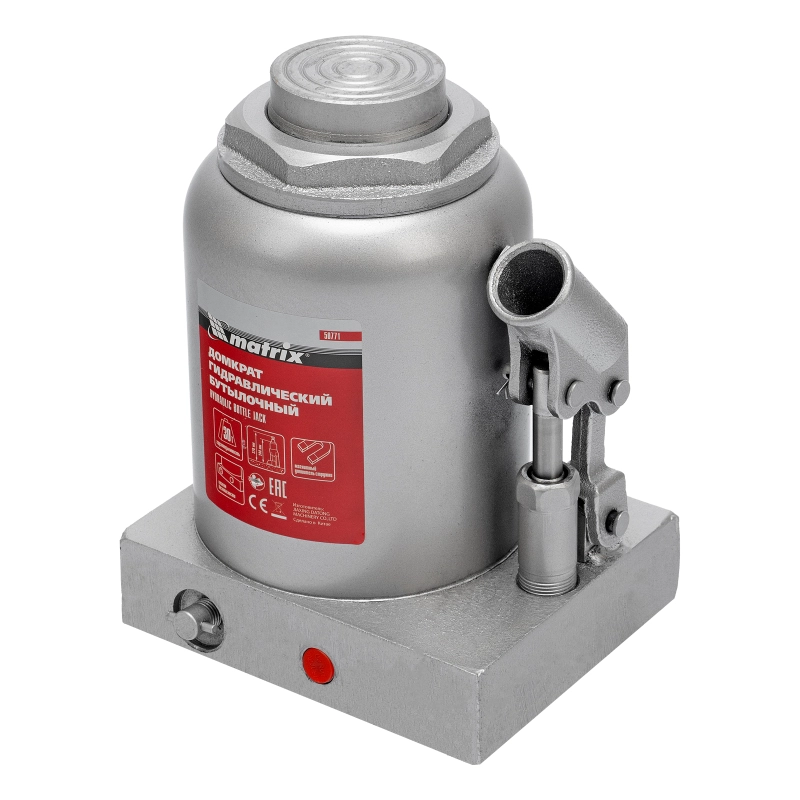 Домкрат гидравлический бутылочный, 30 т, h подъема 244-370 мм Matrix (50771)