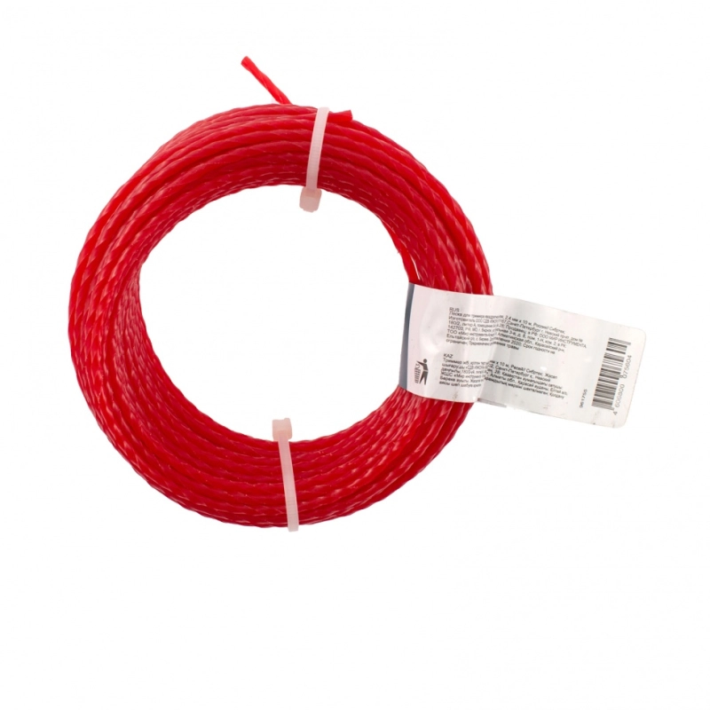 Леска для триммера квадратная витая, 2.4 мм х 10 м, Сибртех (961755)