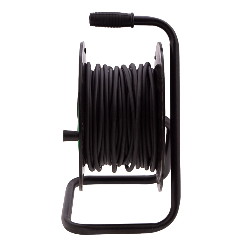 Удлинитель силовой 30 м, 16А, тип УХ10, ПВС, на кабельной катушке, 4 розетки без заземления Сибртех (95863)