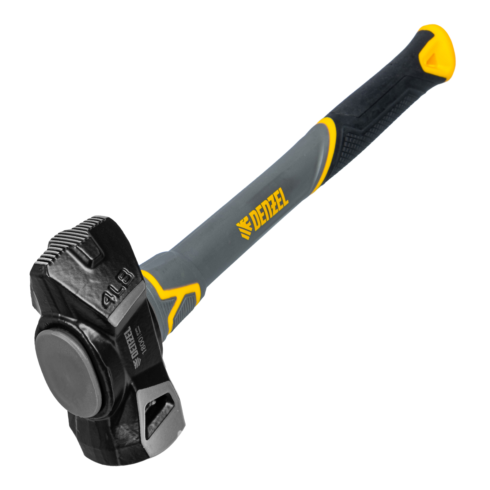 Кувалда с клиновидным бойком 1,8 кг, фибергласовая рукоятка c TPR Denzel (11016)