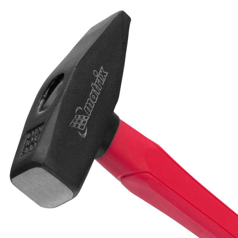 Молоток слесарный optimal, 800 г, фибергласовая обрезиненная рукоятка, квадратный боек Matrix (10379)