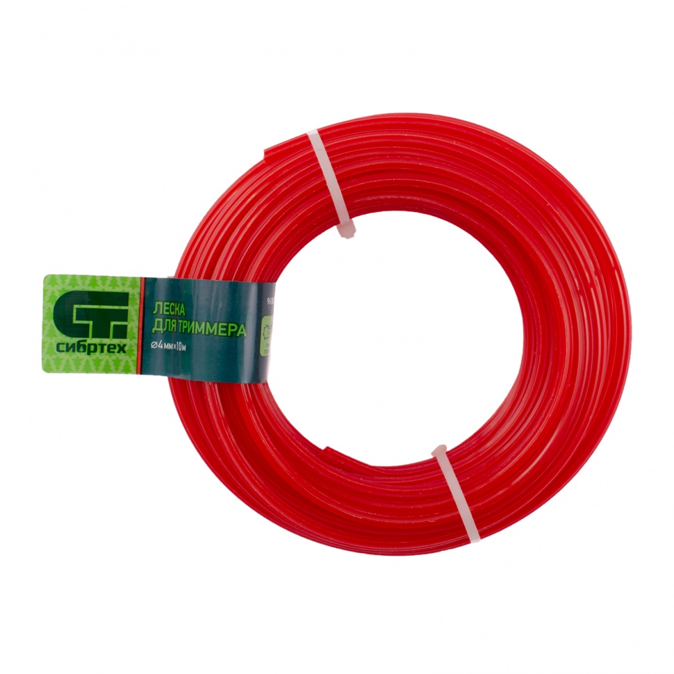 Леска для триммера семь граней, 4.0 мм х 10 м, Сибртех (961845)