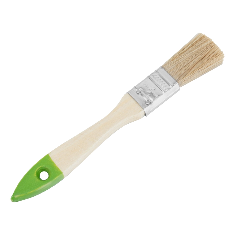 Кисть плоская 20 мм, натуральная щетина, деревянная ручка Сибртех (82260)