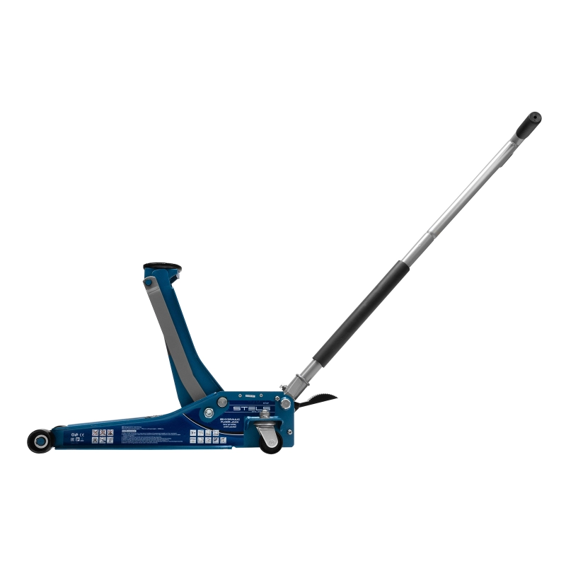 Домкрат гидравлический подкатной 3 т, быстрый подъем, Low profile quick lift, 75-505 мм, профессиональный STELS (51137)