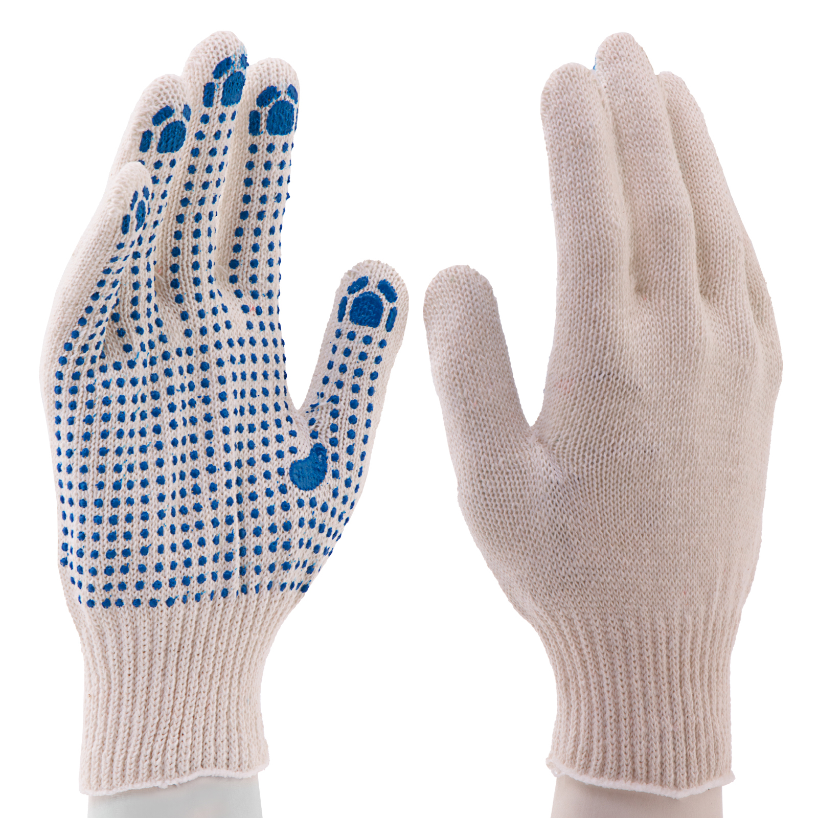 Перчатки х/б, ПВХ покрытие, "Точка", 10 класс (67785)