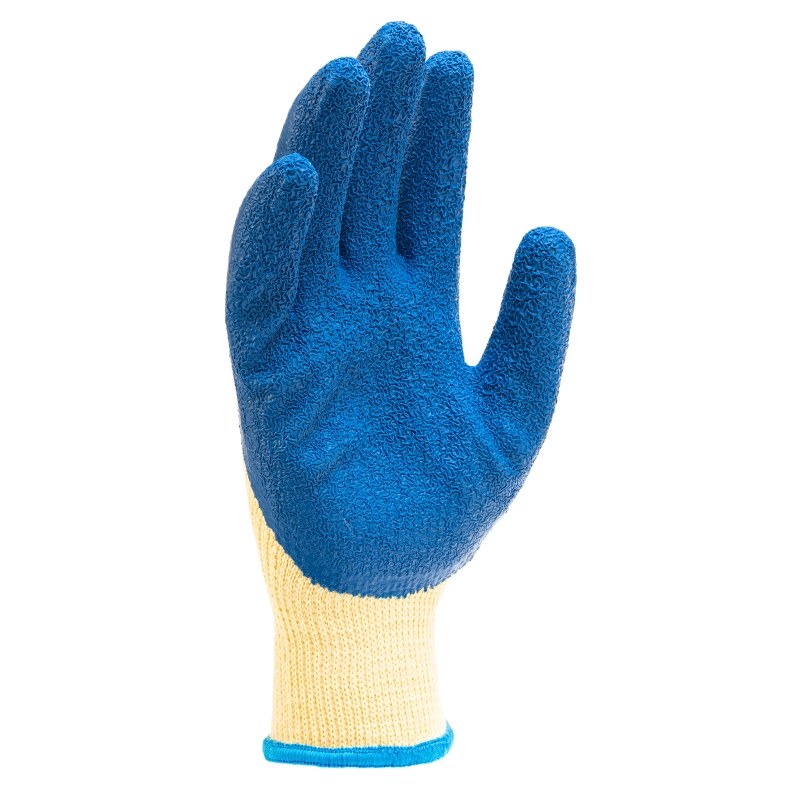 Перчатки трикотажные, полиэфирные, латексное рельефное покрытие, размер 8 Сибртех (677515)