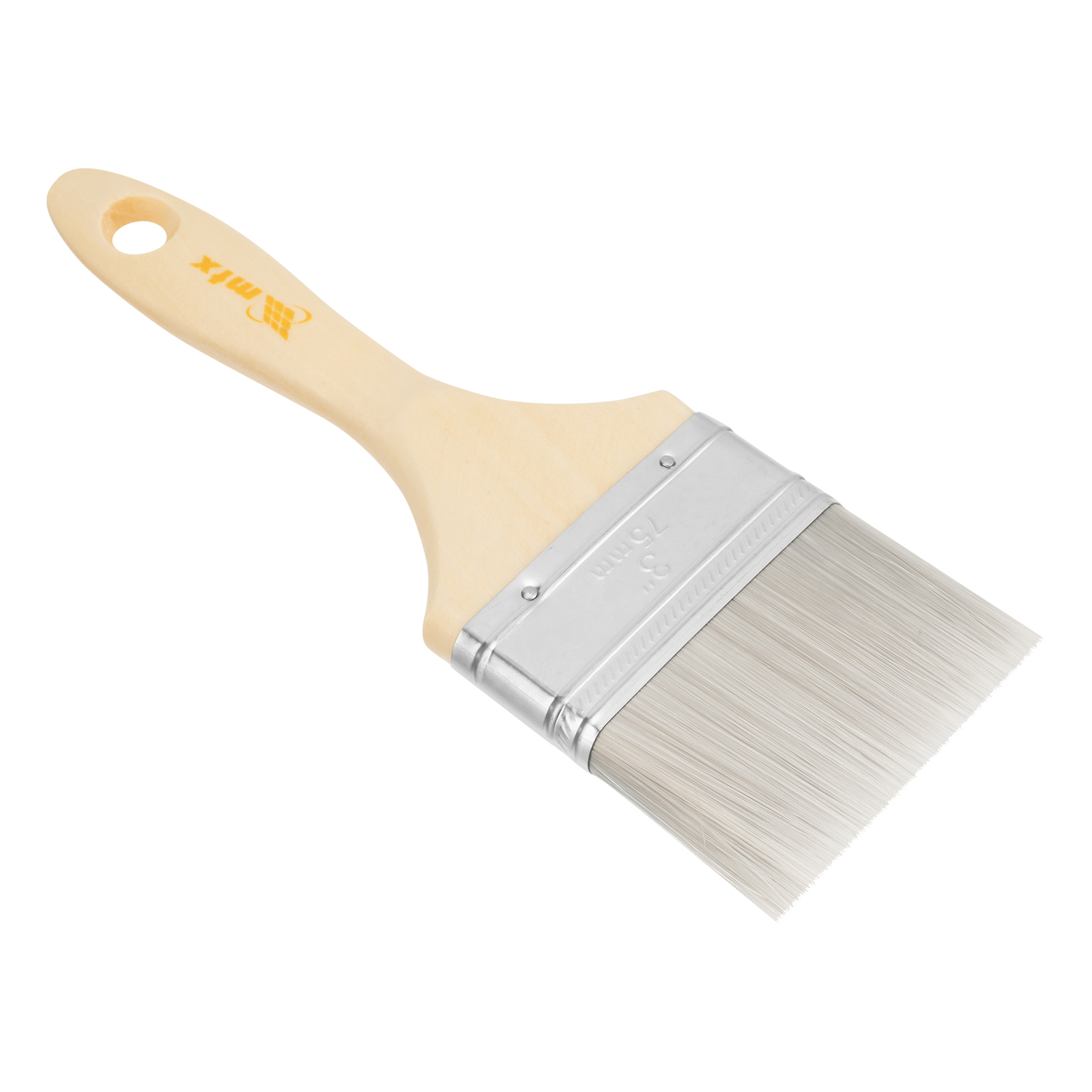 Кисть плоская для лаков "Евро" 3", искусственная щетина, деревянная ручка MTX (83089)