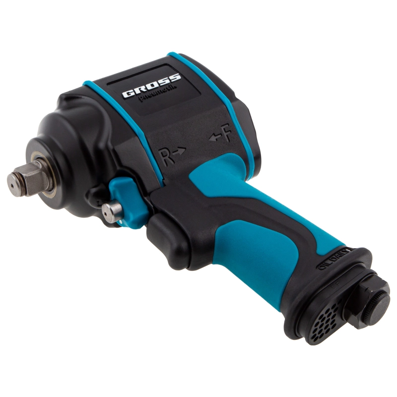 Гайковерт пневматический ударный G985K2, 1/2, 610Нм 9000 об/мин, с набором 17 предметов Gross (57445)