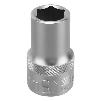 Головка торцевая удлиненная, 12 мм, шестигранная, CrV, под квадрат 1/2 Stels (13845)