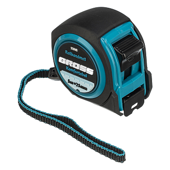 Рулетка Komfortabel 5 м х 25 мм,обрезиненный корпус Gross (32562)