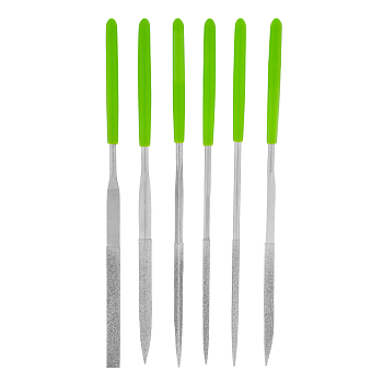 Набор надфилей алмазных, 140 х 50 х 3 мм, 6 шт Сибртех (158317)