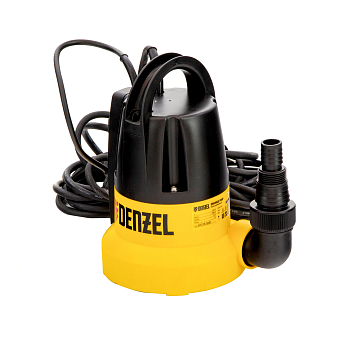 Дренажный насос DP500E, 500 Вт, подъем 7 м, 7000 л/ч Denzel (97218)