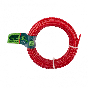 Леска для триммера овальная витая, 3.0 мм х 10 м, Сибртех (961385)