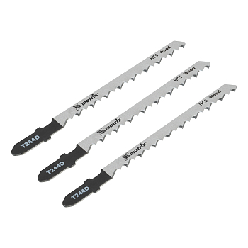 Полотна для электролобзика по дереву, 3 шт, T244D, 75 x 4 мм, HCS Matrix Professional (78215)