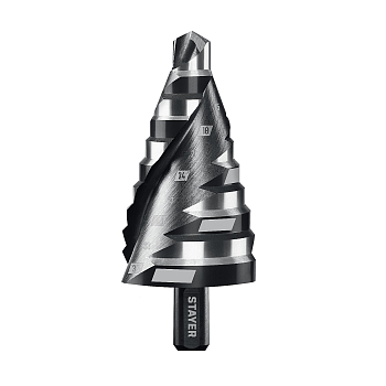 STAYER Pro-Max 9-36мм, 10 ступеней, винтовая спираль, сверло ступенчатое (29661-9-36-10)