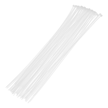 Хомуты, 500 x 4.8 мм, пластиковые, белые, 50 шт Сибртех (45539)